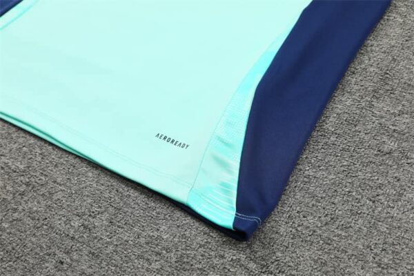 Arsenal 2024-25 Turquoise Blue Half Zip Long Sleeve Training Kit - Image 5