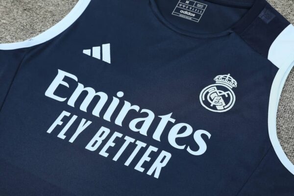 Real Madrid 2024-25 Navy Orange Vest Training Kit - Image 5