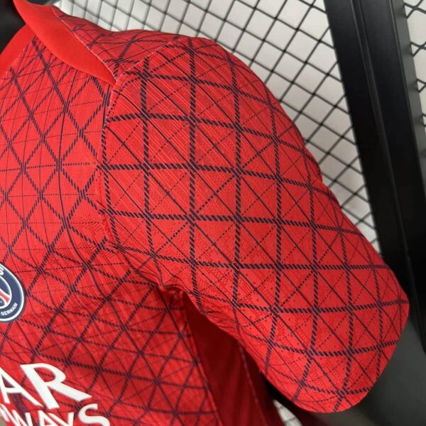 Paris Saint-Germain 2025-26 Red Lattice Pattern Special Edition Jersey Player Version - Image 5