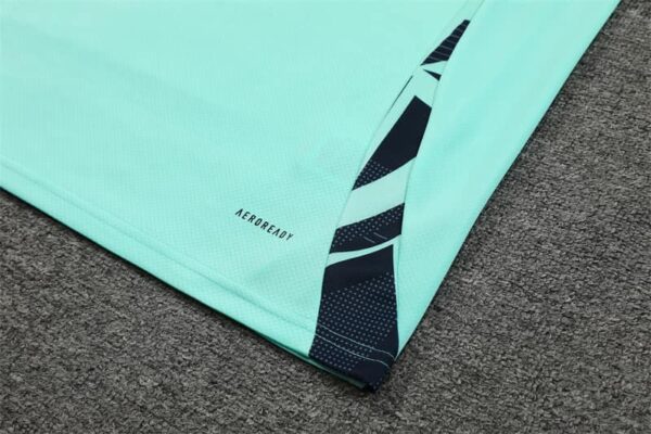 Real Madrid 2024-25 Turquoise Blue Short Sleeve Training Kit - Image 5