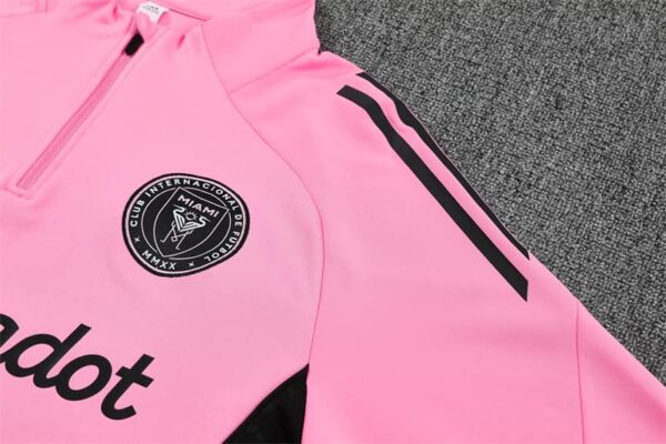Inter Miami 2025-26 Pink Half Zip Long Sleeve Training Kit - Image 6