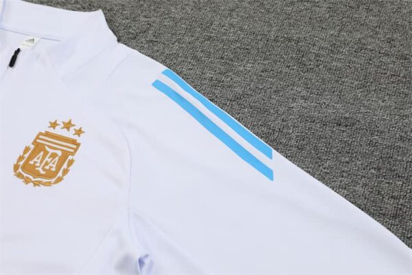 Argentina 2024-25 White Half Zip Long Sleeve Training Kit - Image 6