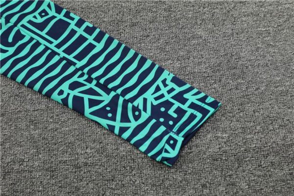 Brazil 2024-25 Turquoise Blue (Camo Edition) Half Zip Long Sleeve Training Kit - Image 6