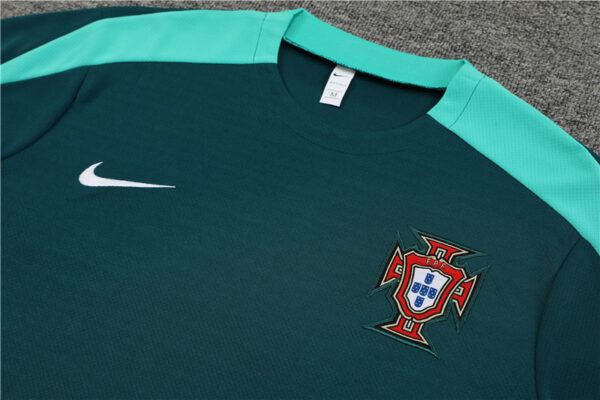 Portugal 2024-25 Green Short Sleeve Training Kit - Image 6