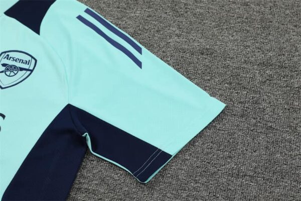 Arsenal 2024-25 Turquoise Blue Short Sleeve Training Kit - Image 6