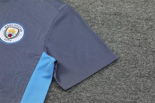 Manchester City 2024-25 Dark Grey Short Sleeve Training Kit - Image 6