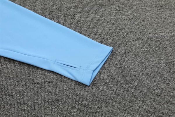 Manchester City 2024-25 Light Blue (Embossed Edition) Half Zip Long Sleeve Training Kit - Image 6