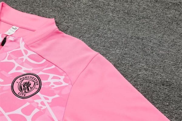 Manchester City 2024-25 Pink (Camo Edition) Half Zip Long Sleeve Training Kit - Image 6