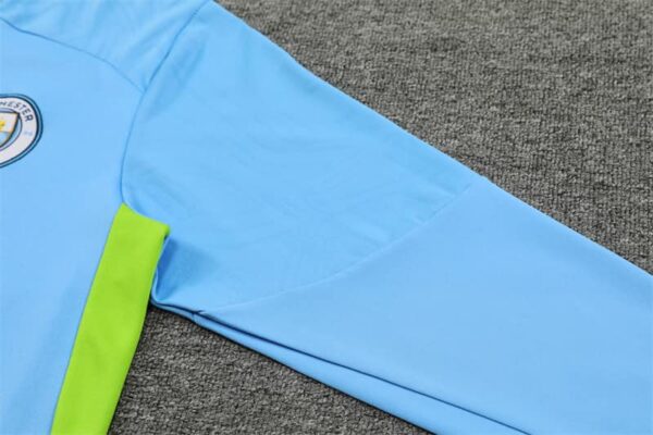 Manchester City 2024-25 Light Blue Half Zip Long Sleeve Training Kit - Image 6