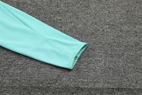 Manchester United 2024-25 Turquoise Blue Half Zip Long Sleeve Training Kit - Image 6