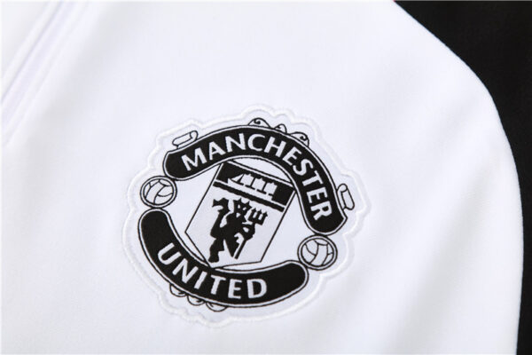 Manchester United 2024-25 White Half Zip Long Sleeve Training Kit - Image 6