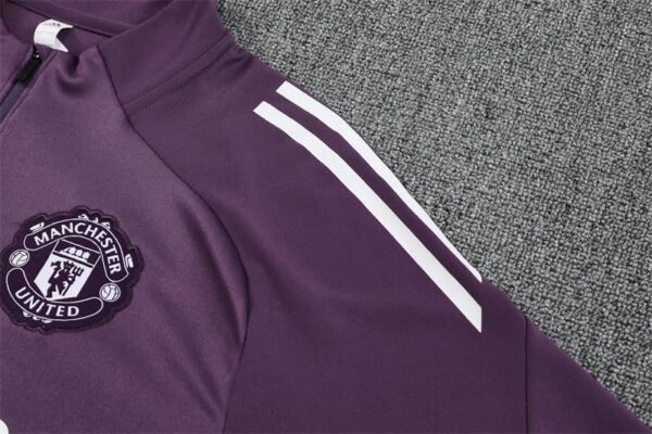 Manchester United 2025-26 Purple Half Zip Long Sleeve Training Kit - Image 6
