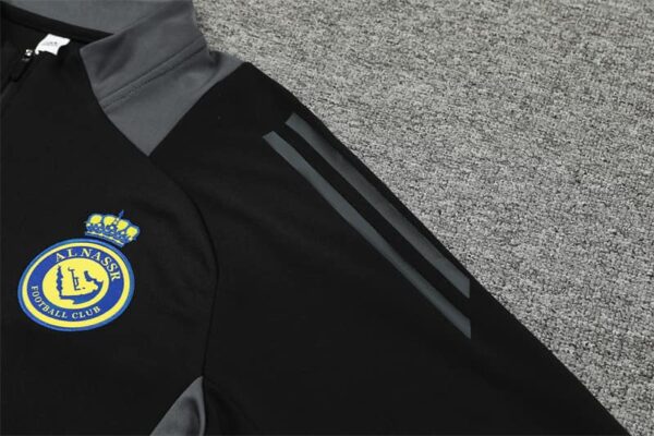 Al-Nassr 2024-25 Black Half Zip Long Sleeve Training Kit - Image 6