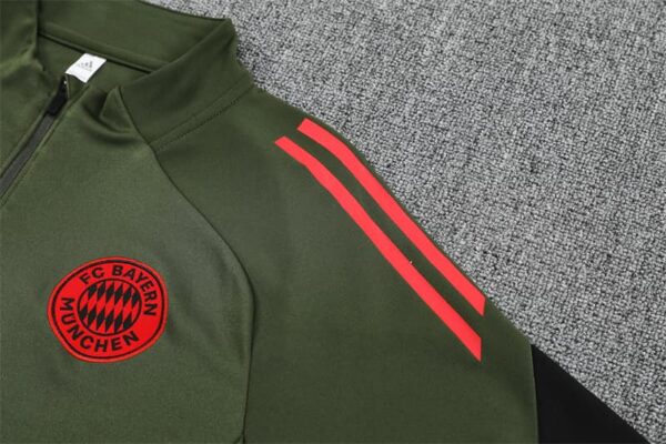 Bayern Munich 2025-26 Green Half Zip Long Sleeve Training Kit - Image 6