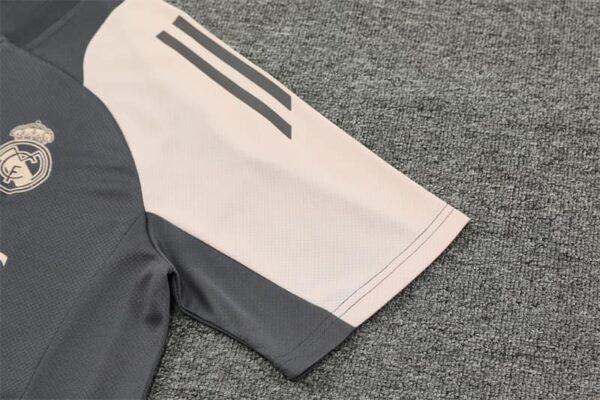 Real Madrid 2024-25 Dark Grey Short Sleeve Training Kit - Image 6