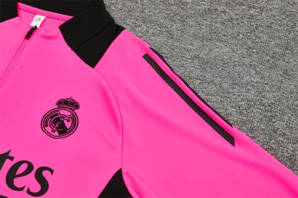 Real Madrid 2024-25 Rose Red Half Zip Long Sleeve Training Kit - Image 6