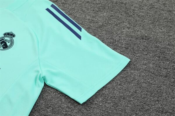 Real Madrid 2024-25 Turquoise Blue Short Sleeve Training Kit - Image 6