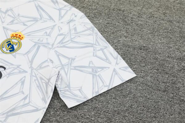 Real Madrid 2024-25 White Grey (Camo Edition) Short Sleeve Training Kit - Image 6