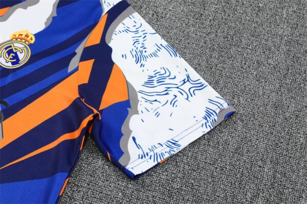 Real Madrid 2025-26 Yellow Blue (Camo Edition) Short Sleeve Training Kit - Image 6