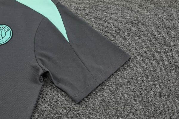 PSG 2024-25 Dark Grey Light Blue Short Sleeve Training Kit - Image 6