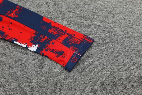 PSG 2024-25 Red Blue (Camo Edition) Half Zip Long Sleeve Training Kit - Image 6