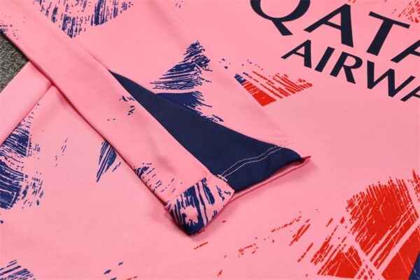 PSG Jordan 2024-25 Pink (Camo Edition) Half Zip Long Sleeve Training Kit - Image 6