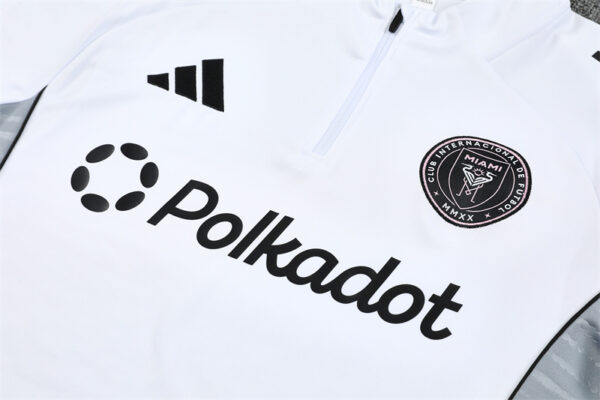 Inter Miami 2025-26 White Half Zip Long Sleeve Training Kit - Image 7