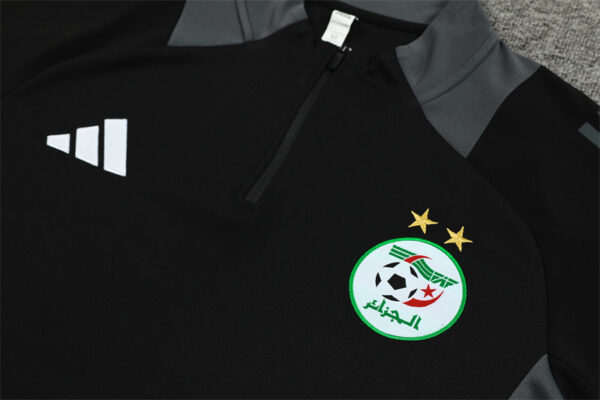 Algeria 2024-25 Black Half Zip Long Sleeve Training Kit - Image 7
