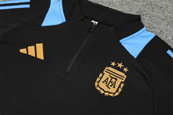 Argentina 2024-25 Black Half Zip Long Sleeve Training Kit - Image 7