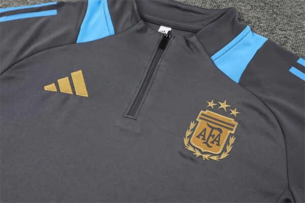 Argentina 2024-25 Dark Grey Half Zip Long Sleeve Training Kit - Image 7