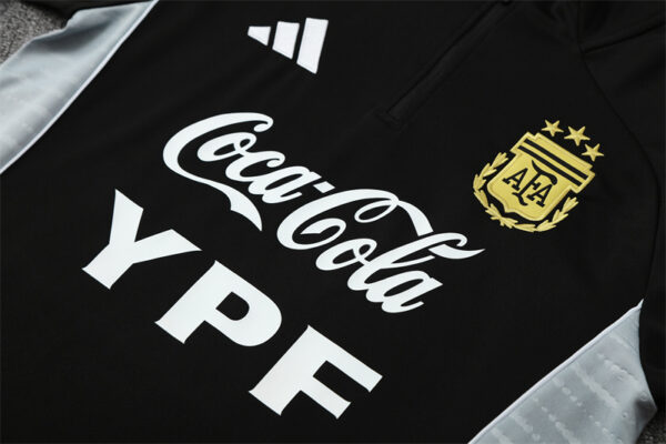 Argentina 2025-26 Black Half Zip Long Sleeve Training Kit - Image 7