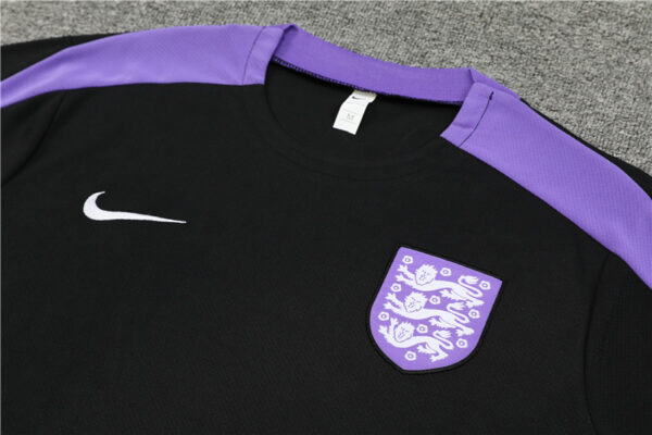 England 2024-25 Black Short Sleeve Training Kit - Image 7