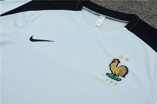 France 2024-25 Light Blue Short Sleeve Training Kit - Image 7