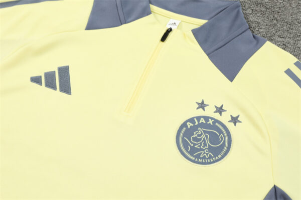 Ajax 2024-25 Light Yellow Half Zip Long Sleeve Training Kit - Image 7