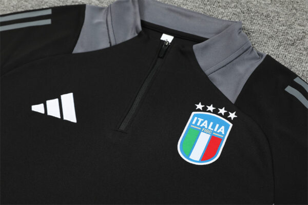 Italy 2024-25 Black Half Zip Long Sleeve Training Kit - Image 7