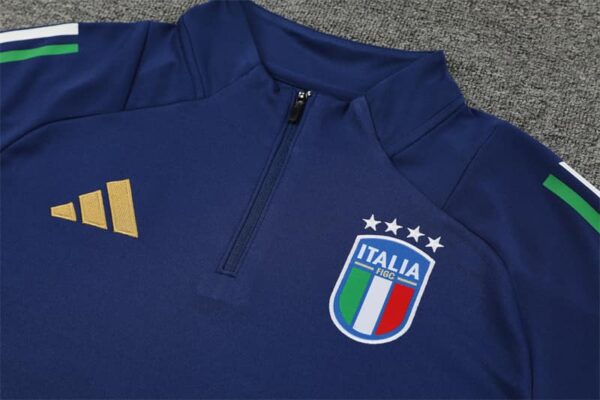 Italy 2024-25 Royal Blue Half Zip Long Sleeve Training Kit - Image 7