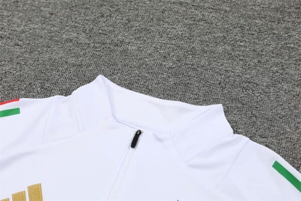 Italy 2024-25 White Half Zip Long Sleeve Training Kit - Image 7