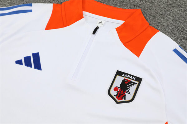 Japan 2024-25 White Half Zip Long Sleeve Training Kit - Image 7