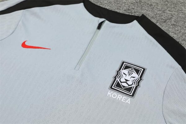 Korea 2024-25 Light Grey Half Zip Long Sleeve Training Kit - Image 7
