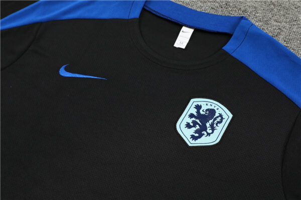 Netherlands 2024-25 Black Short Sleeve Training Kit - Image 7