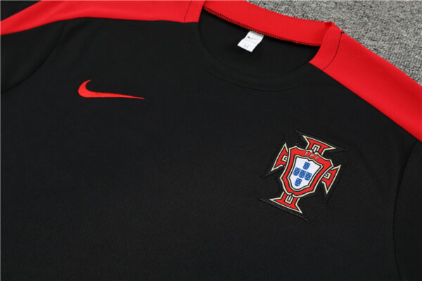 Portugal 2024-25 Black Short Sleeve Training Kit - Image 7