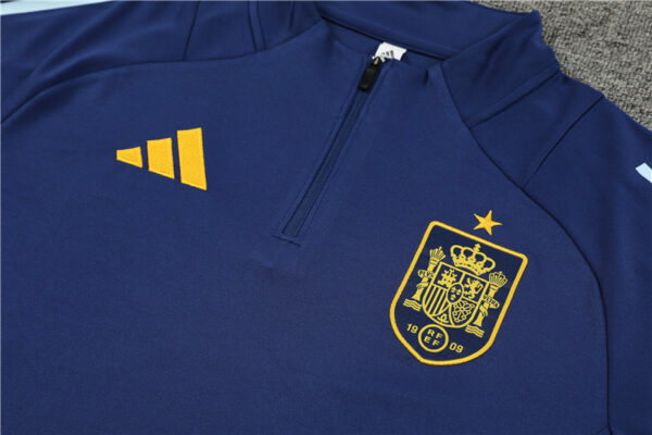 Spain 2024-25 Royal Blue Half Zip Long Sleeve Training Kit - Image 7