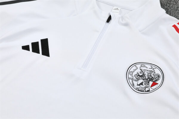 Ajax 2025-26 White Half Zip Long Sleeve Training Kit - Image 7