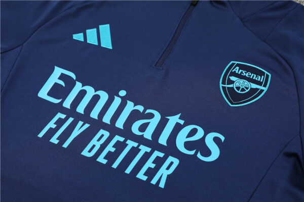 Arsenal 2024-25 Royal Blue Half Zip Long Sleeve Training Kit - Image 7