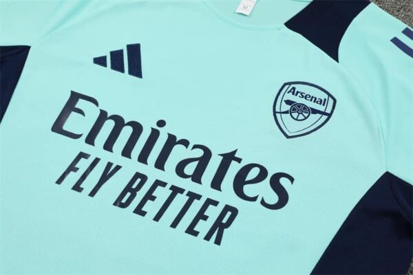 Arsenal 2024-25 Turquoise Blue Short Sleeve Training Kit - Image 7
