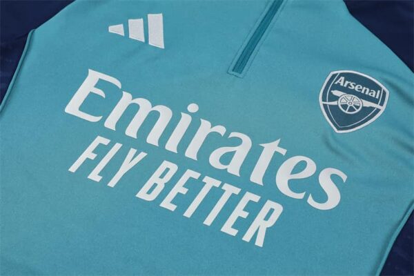 Arsenal 2025-26 Green Half Zip Long Sleeve Training Kit - Image 7