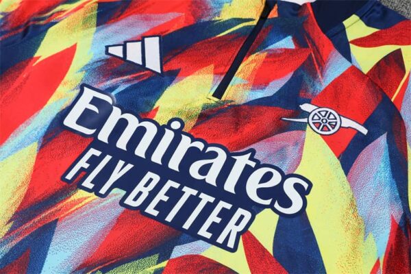 Arsenal 2025-26 Yellow Red (Camo Edition) Half Zip Long Sleeve Training Kit - Image 7