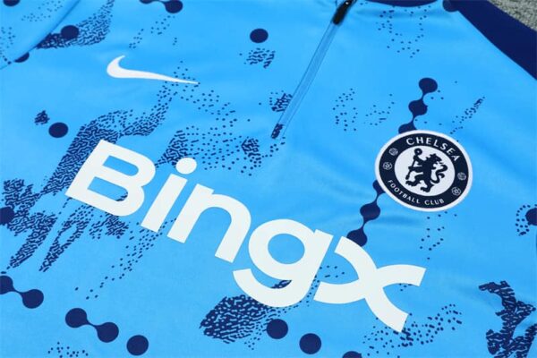 Chelsea 2024-25 Light Blue (Camo Edition) Half Zip Long Sleeve Training Kit - Image 7