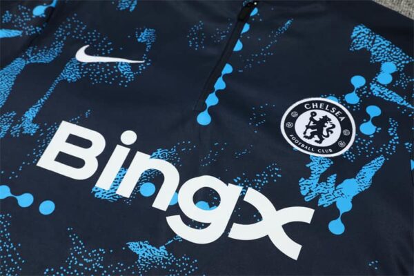 Chelsea 2024-25 Royal Blue (Camo Edition) Half Zip Long Sleeve Training Kit - Image 7