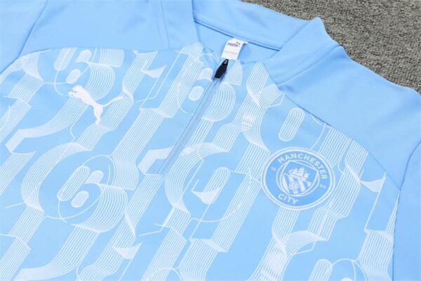 Manchester City 2024-25 Light Blue (Camo Edition) Half Zip Long Sleeve Training Kit - Image 7